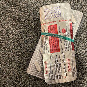 Zolpidem 10mg sleeping tablets for insomnia relief, prescription medication.