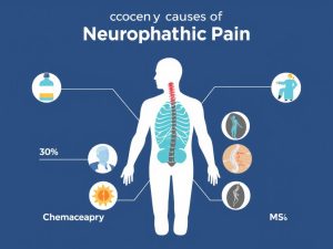 Common causes of neuropathic pain including diabetes, shingles, and spinal injuries