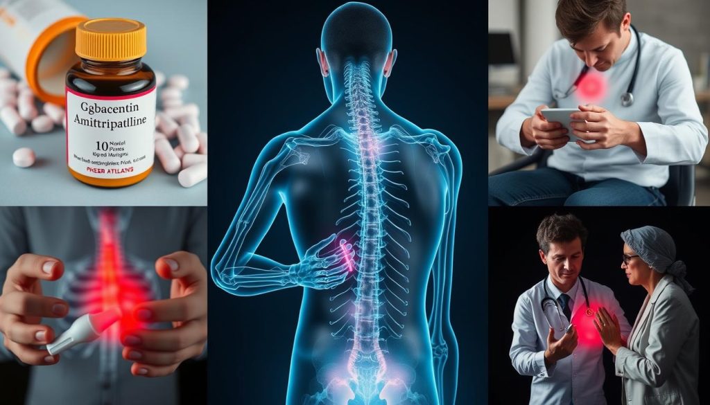 Various treatment options for neuropathic pain including medications and physical therapy